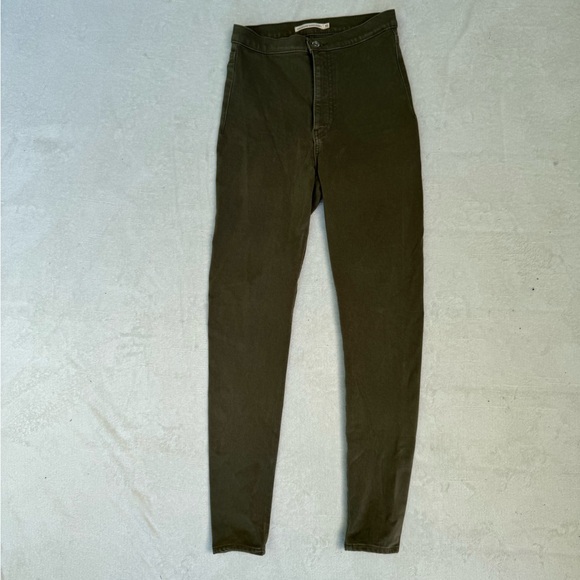 Levi's Women’s Olive Green Runaround Super Skinny High Rise Jeans Women XS - Picture 5 of 11